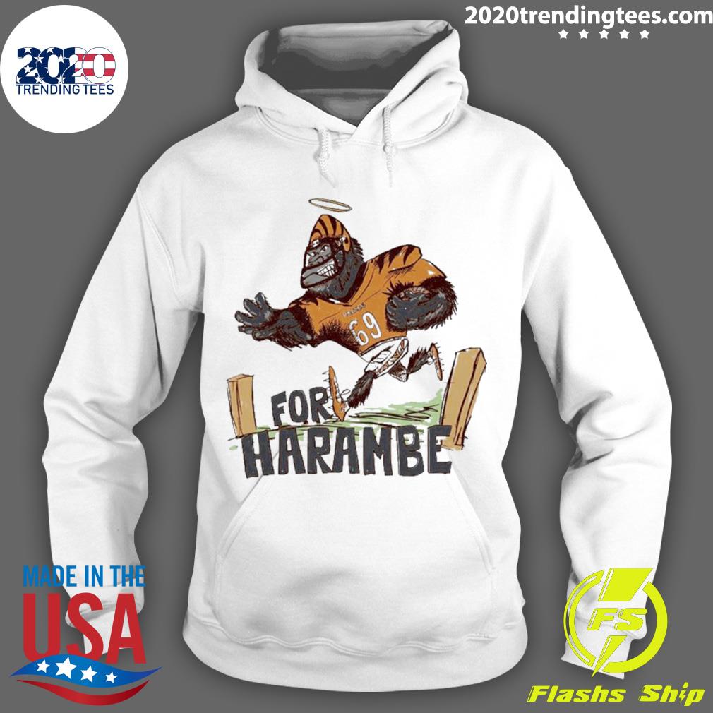 Nice cincinnati Bengals For Harambe - Adult & Kids T-Shirts, Sweatshirts & Hoodies apparel design preview 2