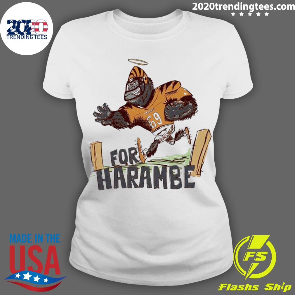Nice cincinnati Bengals For Harambe - Adult & Kids T-Shirts, Sweatshirts & Hoodies apparel design preview 3