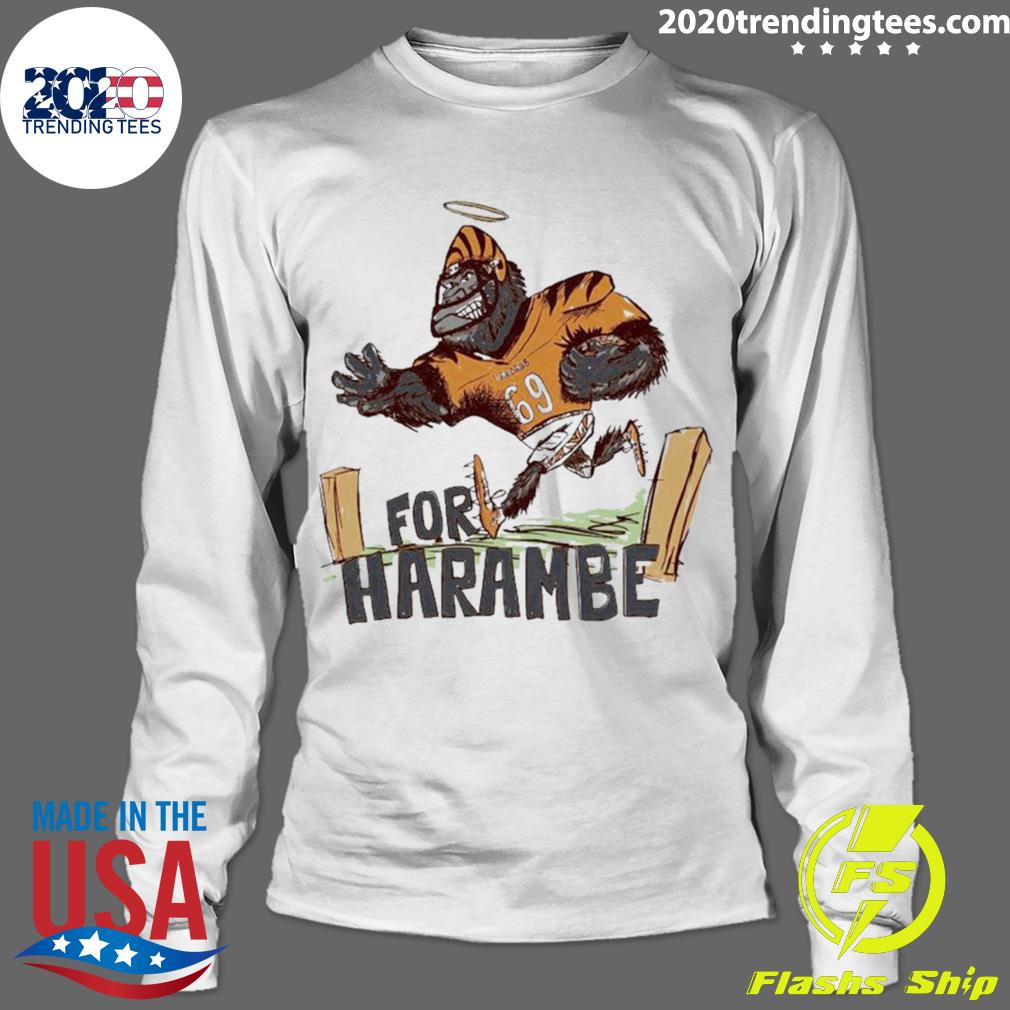 Nice cincinnati Bengals For Harambe - Adult & Kids T-Shirts, Sweatshirts & Hoodies apparel design preview 4