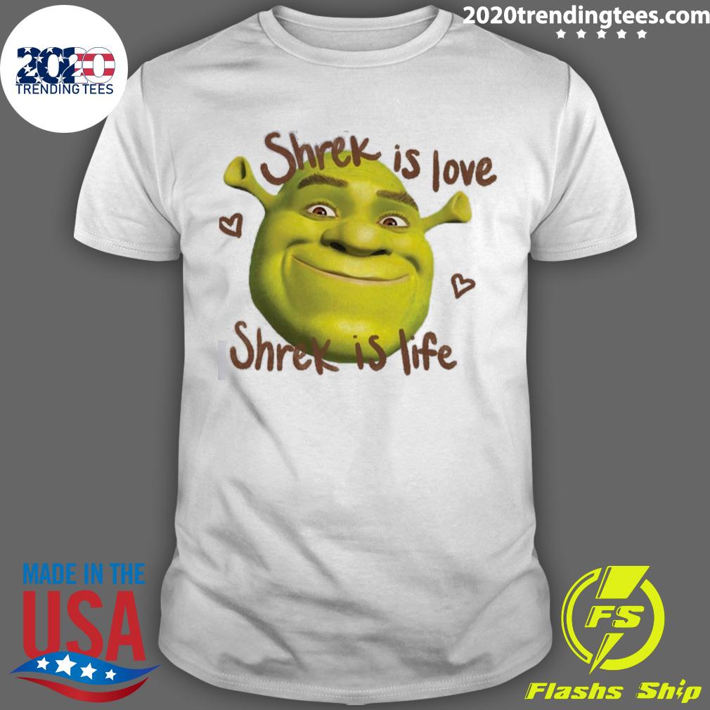 Nice cute Face Shrek Is Love Life - Adult & Kids T-Shirts, Sweatshirts & Hoodies apparel design preview 1