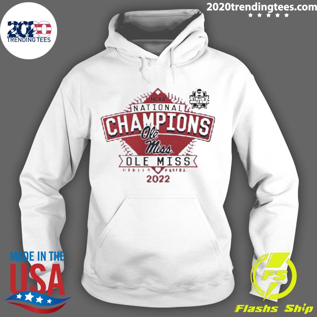Nice cWS NCAA National Champions Ole Miss Rebels - Adult & Kids T-Shirts, Sweatshirts & Hoodies apparel design preview 2