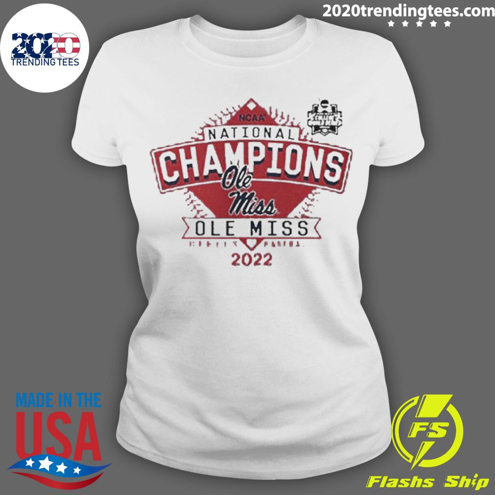 Nice cWS NCAA National Champions Ole Miss Rebels - Adult & Kids T-Shirts, Sweatshirts & Hoodies apparel design preview 3