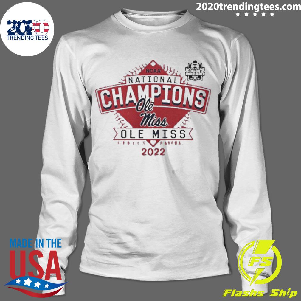 Nice cWS NCAA National Champions Ole Miss Rebels - Adult & Kids T-Shirts, Sweatshirts & Hoodies apparel design preview 4