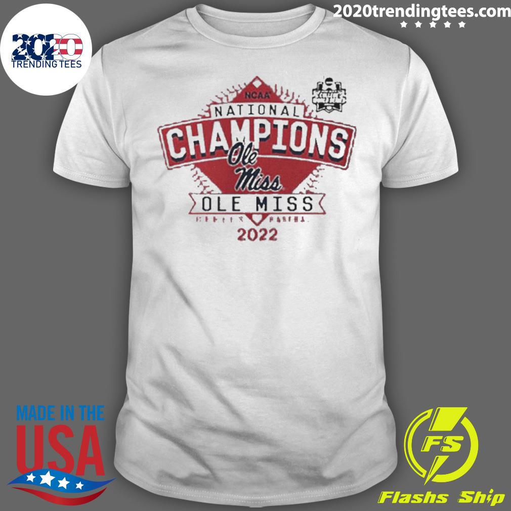 Nice cWS NCAA National Champions Ole Miss Rebels - Adult & Kids T-Shirts, Sweatshirts & Hoodies apparel design preview 1