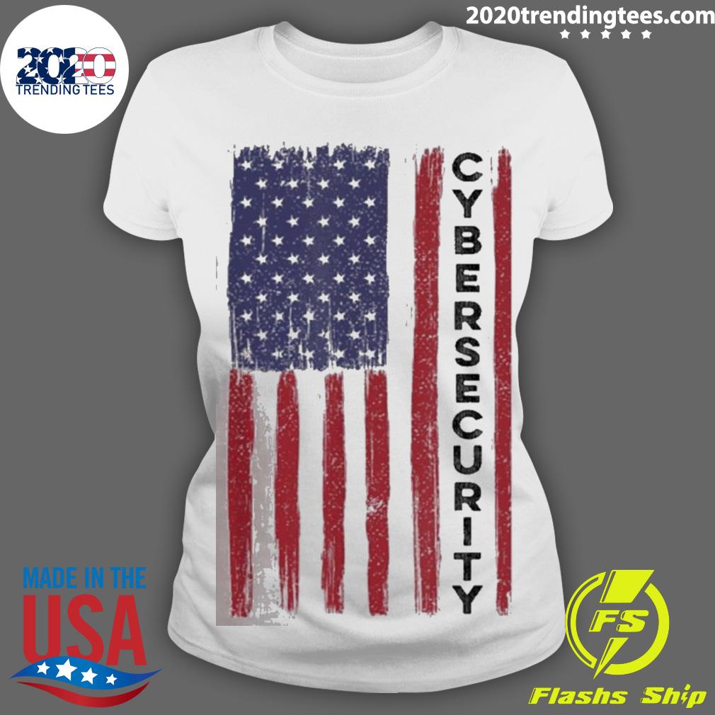 Nice cybersecurity US Flag Distressed - Adult & Kids T-Shirts, Sweatshirts & Hoodies apparel design preview 3