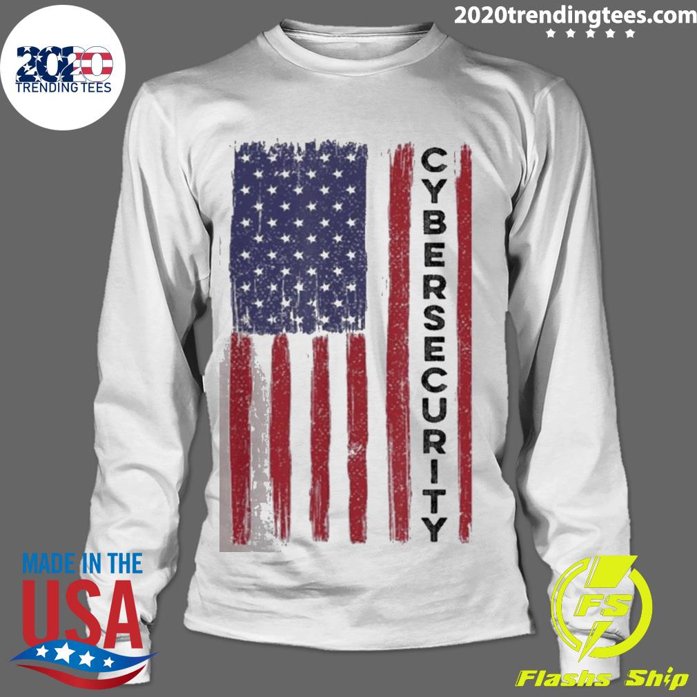Nice cybersecurity US Flag Distressed - Adult & Kids T-Shirts, Sweatshirts & Hoodies apparel design preview 4