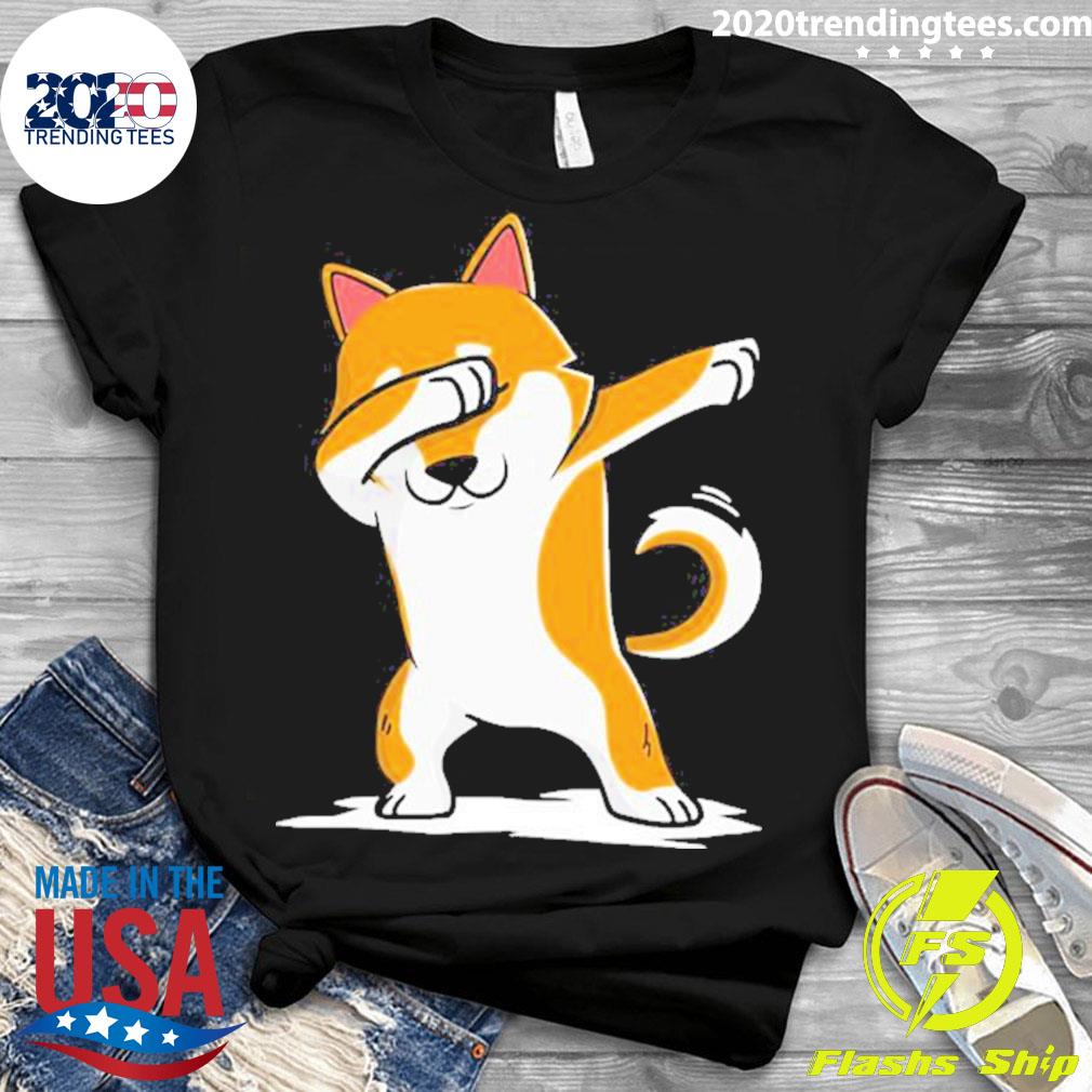 Nice dabbing Shiba Inu Funny - Adult & Kids T-Shirts, Sweatshirts & Hoodies apparel design preview 3