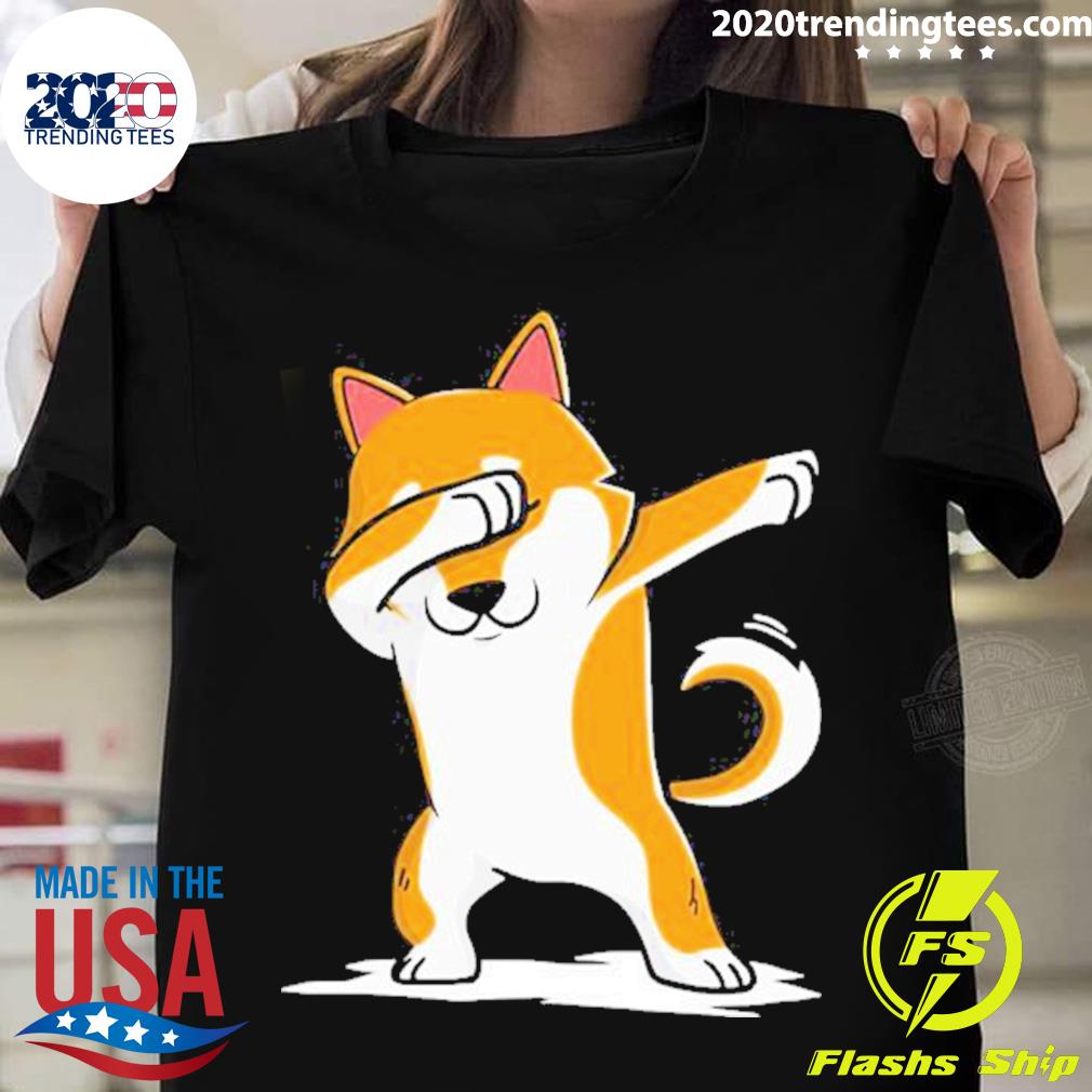 Nice dabbing Shiba Inu Funny - Adult & Kids T-Shirts, Sweatshirts & Hoodies apparel design preview 1