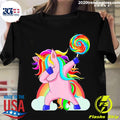 Nice dabbing Unicorn Rainbow - Adult & Kids T-Shirts, Sweatshirts & Hoodies apparel design preview 1
