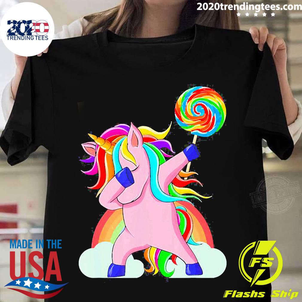 Nice dabbing Unicorn Rainbow - Adult & Kids T-Shirts, Sweatshirts & Hoodies apparel design preview 1