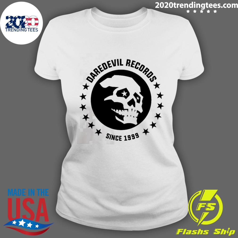 Nice daredevil Records Skull Marvel - Adult & Kids T-Shirts, Sweatshirts & Hoodies apparel design preview 3
