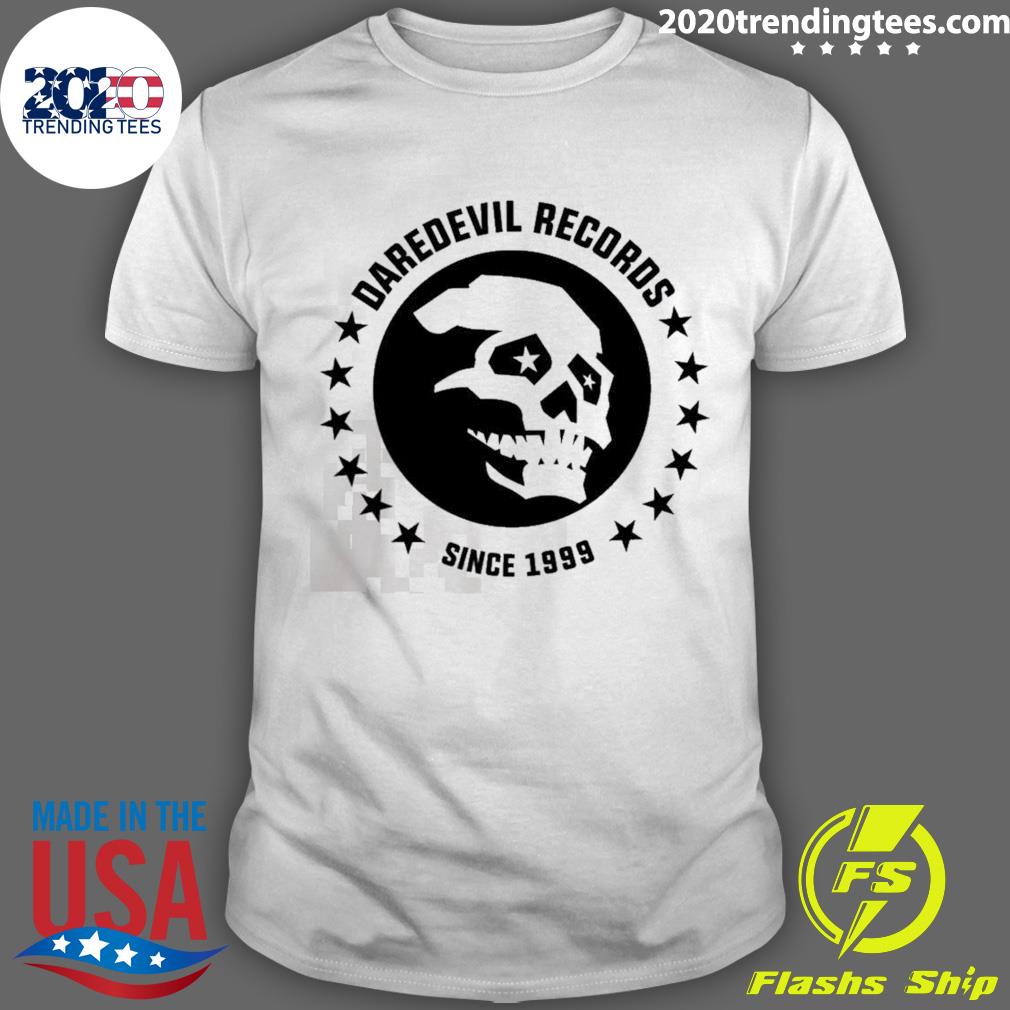 Nice daredevil Records Skull Marvel - Adult & Kids T-Shirts, Sweatshirts & Hoodies apparel design preview 1