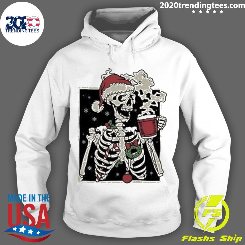 Nice dead Inside Skeleton Christmas - Adult & Kids T-Shirts, Sweatshirts & Hoodies apparel design preview 2