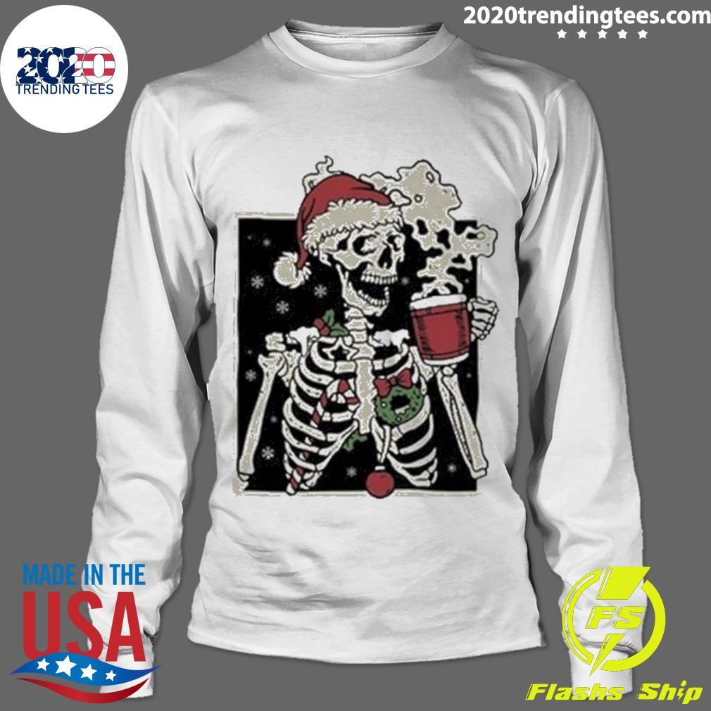 Nice dead Inside Skeleton Christmas - Adult & Kids T-Shirts, Sweatshirts & Hoodies apparel design preview 4