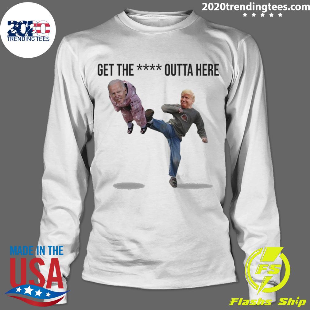 Nice donald Trump Kick Biden Get The Fuck Outta Here - Adult & Kids T-Shirts, Sweatshirts & Hoodies apparel design preview 4