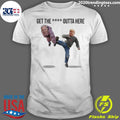 Nice donald Trump Kick Biden Get The Fuck Outta Here - Adult & Kids T-Shirts, Sweatshirts & Hoodies apparel design preview 1