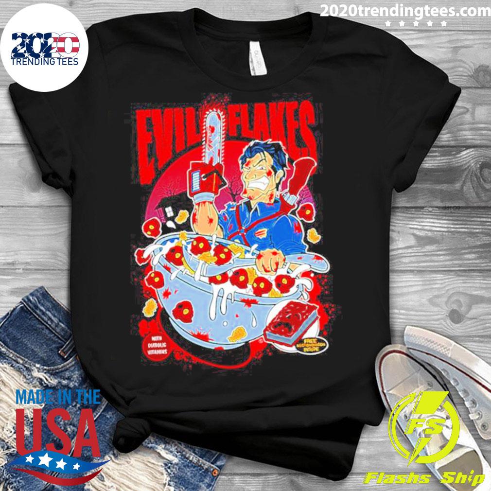 Nice evil Flakes Halloween - Adult & Kids T-Shirts, Sweatshirts & Hoodies apparel design preview 3