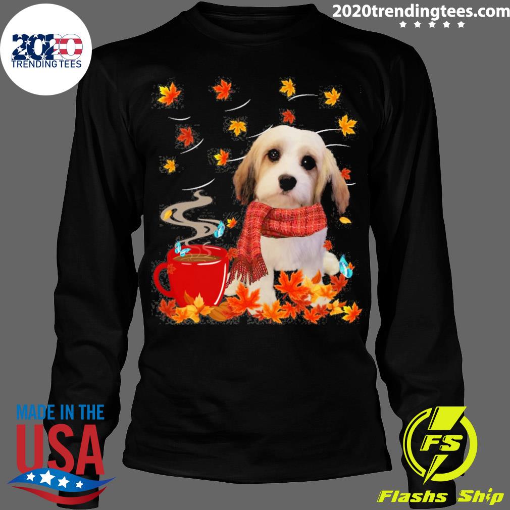 Nice fall Hot Chocolate Cava-Tzu - Adult & Kids T-Shirts, Sweatshirts & Hoodies apparel design preview 4