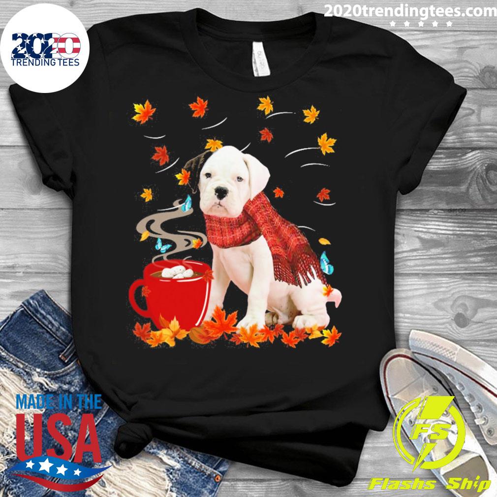 Nice fall Hot Chocolate White Boxer - Adult & Kids T-Shirts, Sweatshirts & Hoodies apparel design preview 3