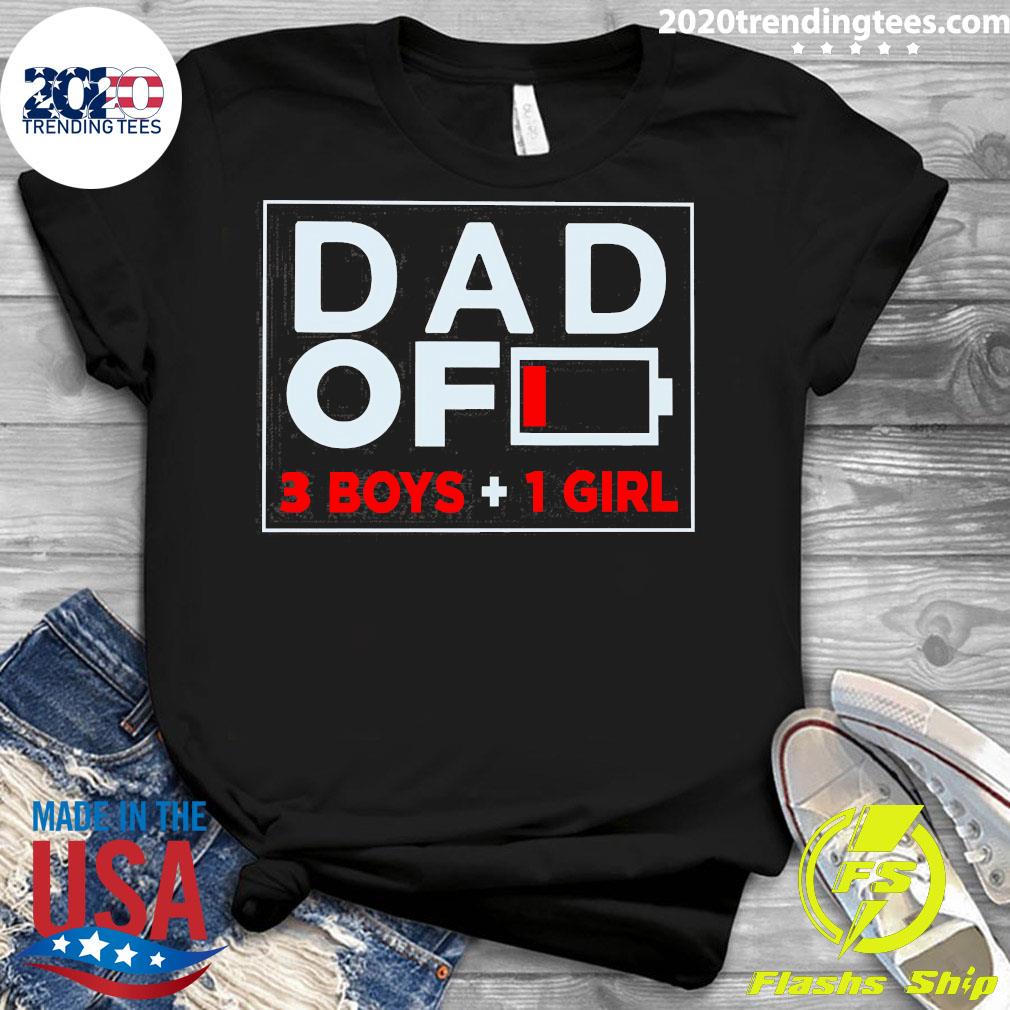 Nice family Lover Dad Of 3 Boys 1 Girl - Adult & Kids T-Shirts, Sweatshirts & Hoodies apparel design preview 3