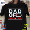 Nice family Lover Dad Of 3 Boys 1 Girl - Adult & Kids T-Shirts, Sweatshirts & Hoodies apparel design preview 1