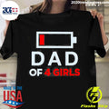 Nice family Lover Dad Of 4 Girls - Adult & Kids T-Shirts, Sweatshirts & Hoodies apparel design preview 1