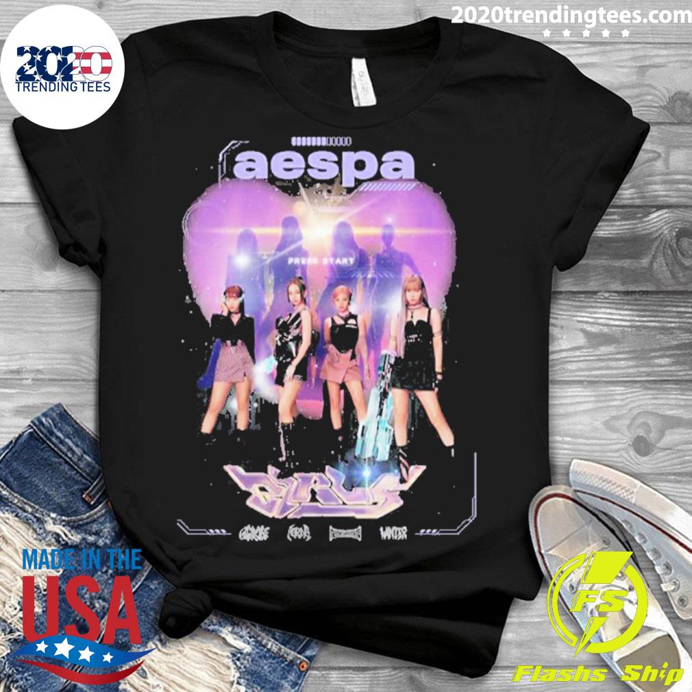 Nice glory Heart Aespa Girls - Adult & Kids T-Shirts, Sweatshirts & Hoodies apparel design preview 3