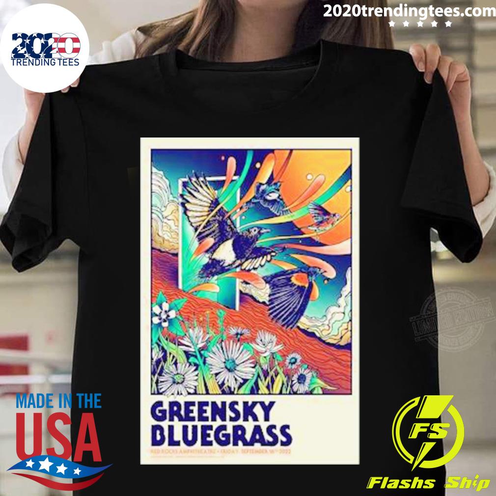 Nice greensky Bluegrass Morrison Red Rocks - Adult & Kids T-Shirts, Sweatshirts & Hoodies apparel design preview 1