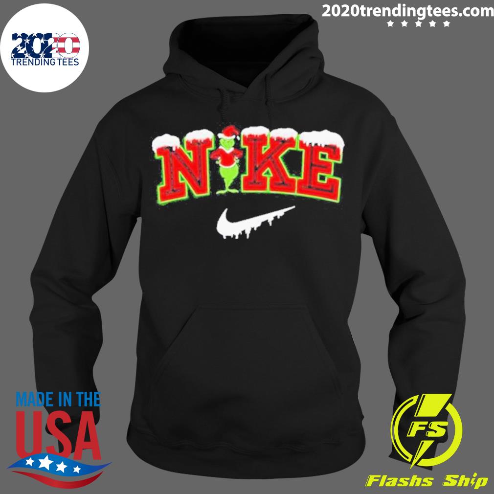 Nice grinch nike logo Christmas - Adult & Kids T-Shirts, Sweatshirts & Hoodies apparel design preview 2