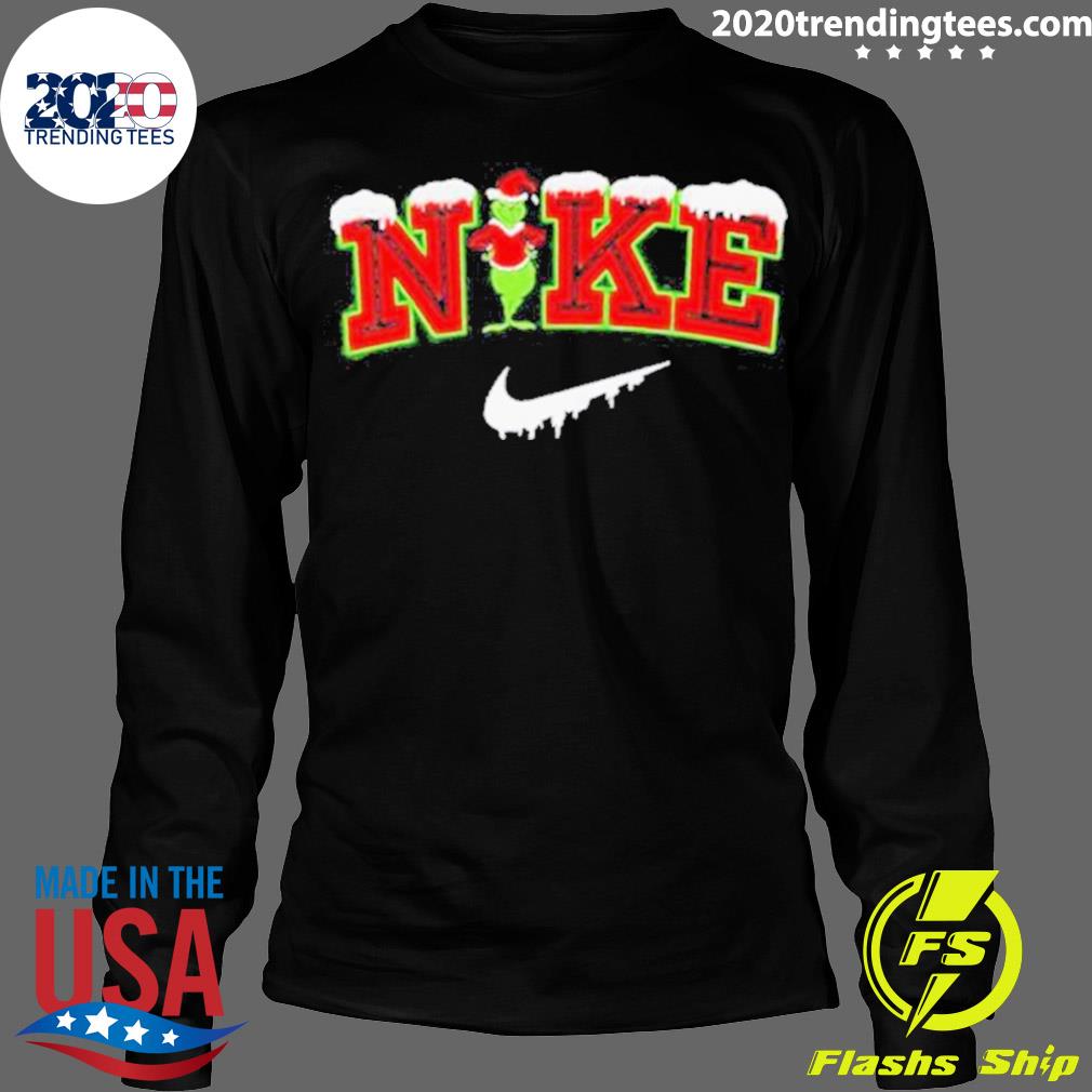 Nice grinch nike logo Christmas - Adult & Kids T-Shirts, Sweatshirts & Hoodies apparel design preview 4