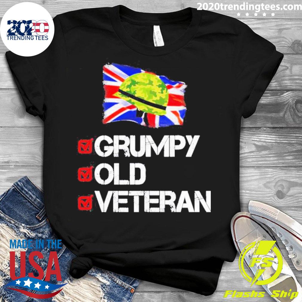 Nice grumpy Old Veteran Dad - Adult & Kids T-Shirts, Sweatshirts & Hoodies apparel design preview 3