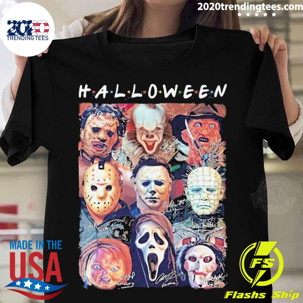 Nice halloween Horror Movies Characters Signatures - Adult & Kids T-Shirts, Sweatshirts & Hoodies apparel design preview 1