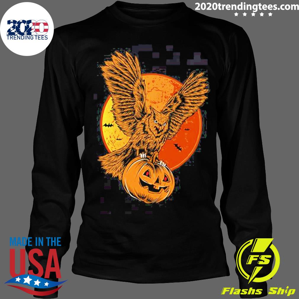 Nice halloween Owl Pumpkin - Adult & Kids T-Shirts, Sweatshirts & Hoodies apparel design preview 4
