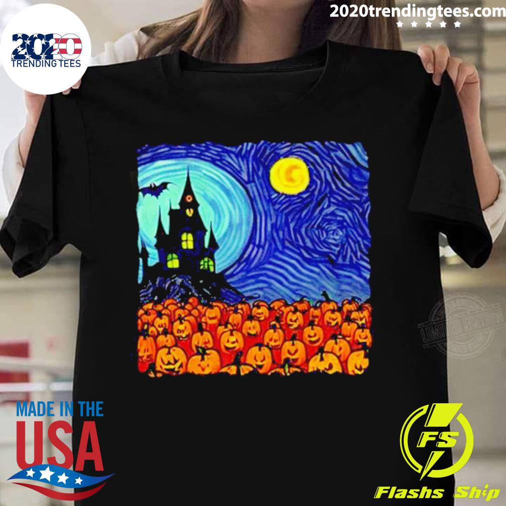 Nice halloween Starry Night Horror Nights - Adult & Kids T-Shirts, Sweatshirts & Hoodies apparel design preview 1