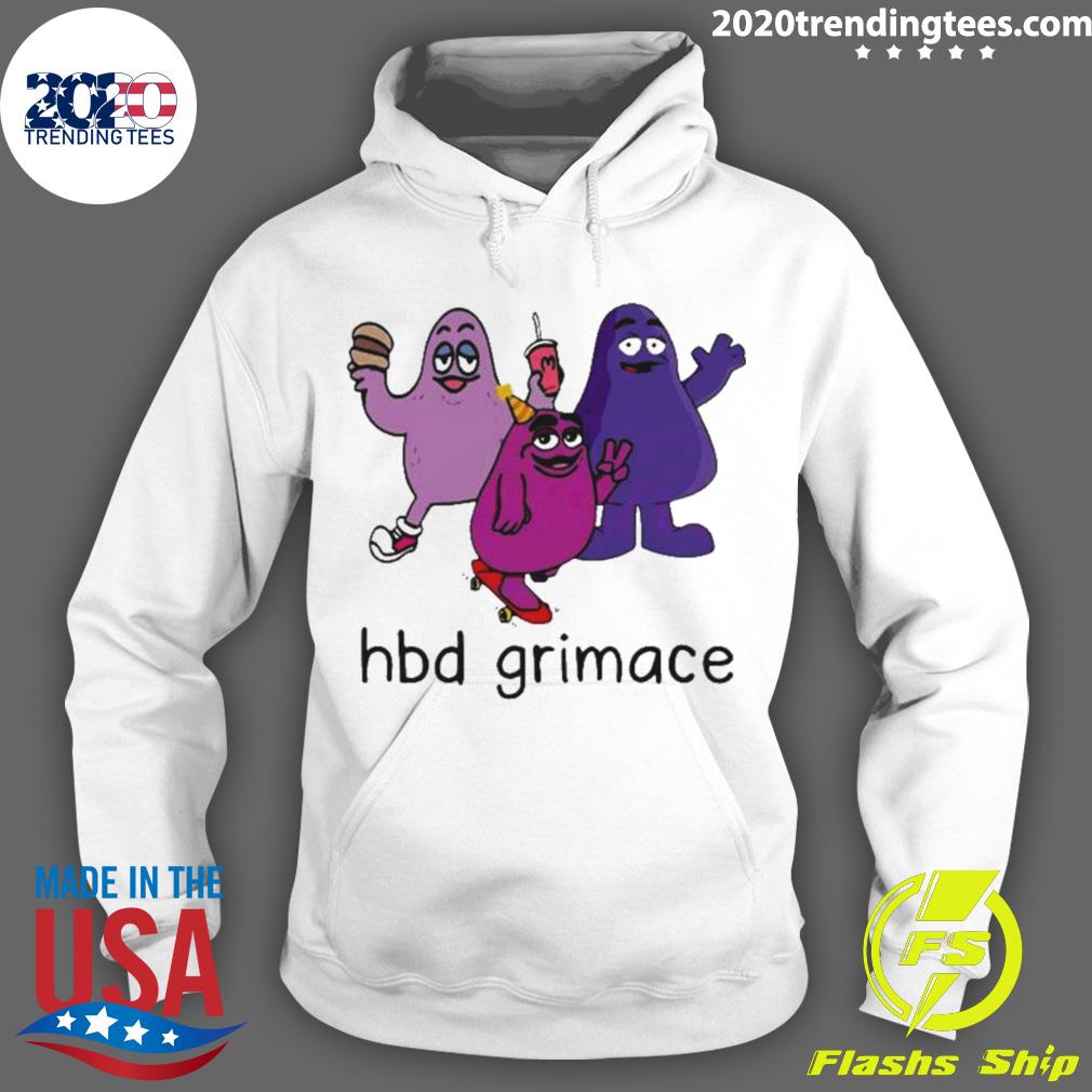 Nice hbd Grimace Meme - Adult & Kids T-Shirts, Sweatshirts & Hoodies apparel design preview 2