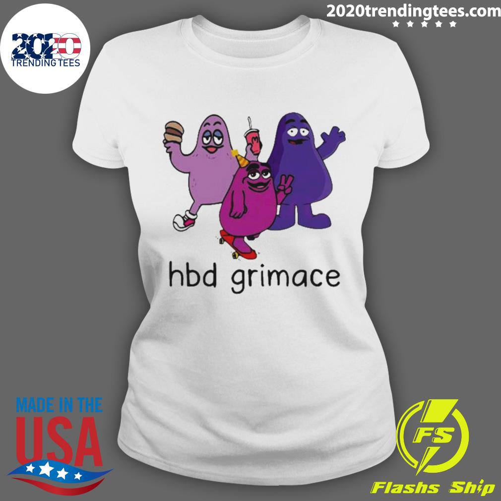 Nice hbd Grimace Meme - Adult & Kids T-Shirts, Sweatshirts & Hoodies apparel design preview 3