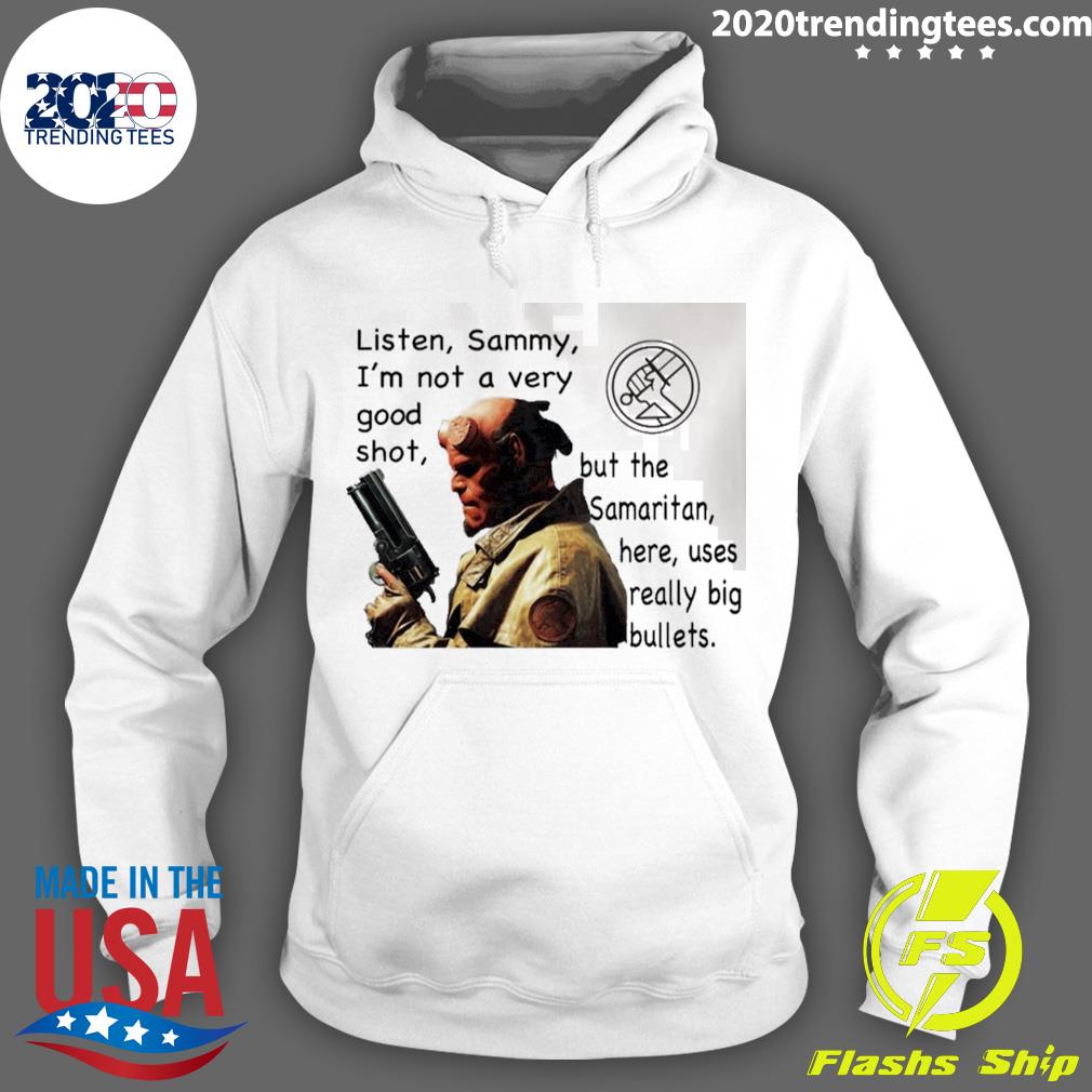 Nice hellboy's Gun The Samaritan - Adult & Kids T-Shirts, Sweatshirts & Hoodies apparel design preview 2