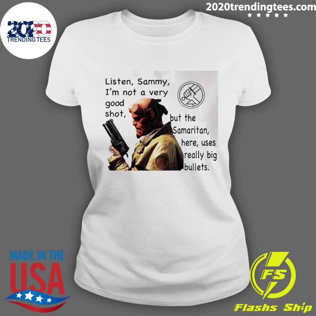 Nice hellboy's Gun The Samaritan - Adult & Kids T-Shirts, Sweatshirts & Hoodies apparel design preview 3