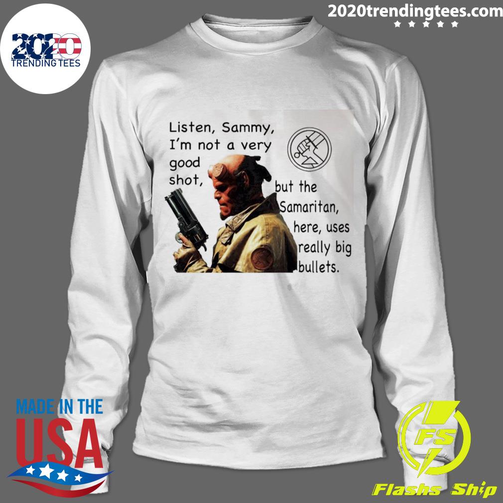 Nice hellboy's Gun The Samaritan - Adult & Kids T-Shirts, Sweatshirts & Hoodies apparel design preview 4