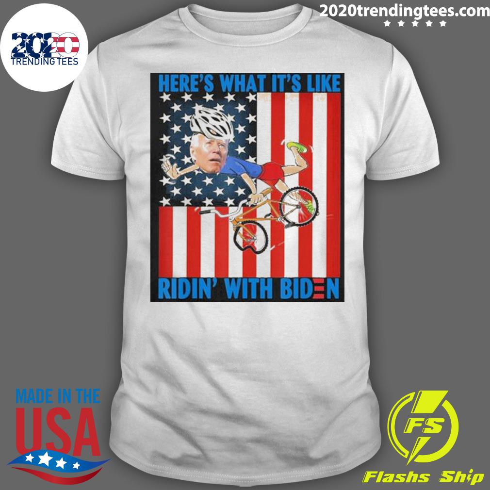 Nice here's What It's Like Ridin' With Biden American - Adult & Kids T-Shirts, Sweatshirts & Hoodies apparel design preview 1