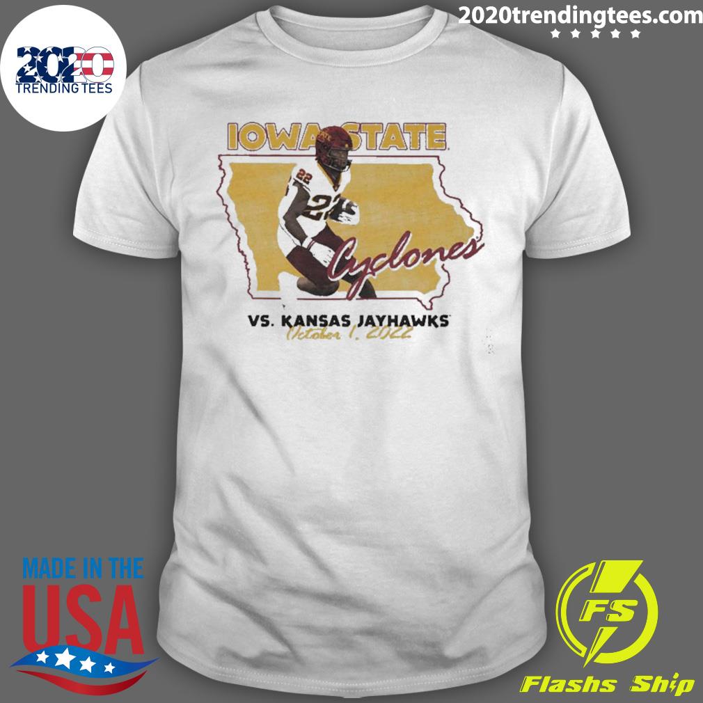 Nice iowa State Cyclones Vs Kansas Jayhawks October 1 - Adult & Kids T-Shirts, Sweatshirts & Hoodies apparel design preview 1