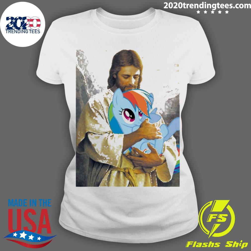 Nice jesus Loves Rainbow Dash - Adult & Kids T-Shirts, Sweatshirts & Hoodies apparel design preview 3