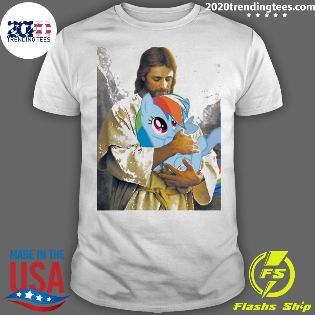 Nice jesus Loves Rainbow Dash - Adult & Kids T-Shirts, Sweatshirts & Hoodies apparel design preview 1