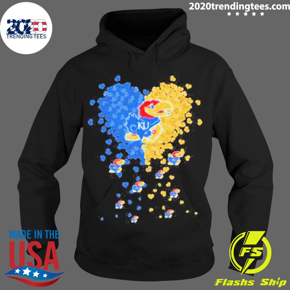 Nice kansas Jayhawk Heart Champions 2022 - Adult & Kids T-Shirts, Sweatshirts & Hoodies apparel design preview 2
