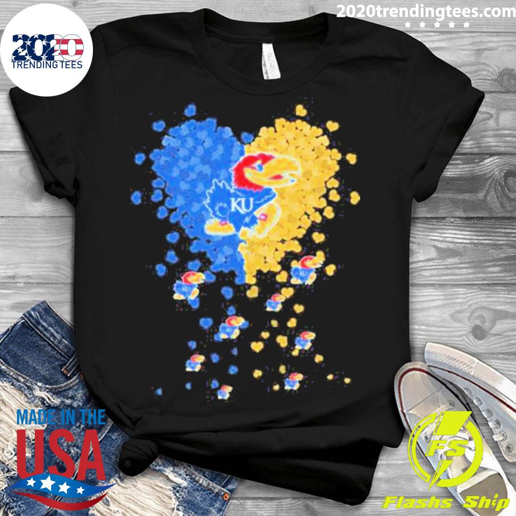 Nice kansas Jayhawk Heart Champions 2022 - Adult & Kids T-Shirts, Sweatshirts & Hoodies apparel design preview 3
