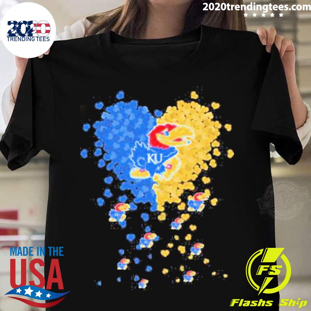 Nice kansas Jayhawk Heart Champions 2022 - Adult & Kids T-Shirts, Sweatshirts & Hoodies apparel design preview 1