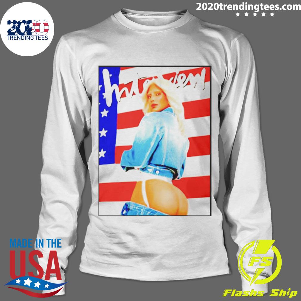 Nice kim Kardashian American Flag Naked But - Adult & Kids T-Shirts, Sweatshirts & Hoodies apparel design preview 4