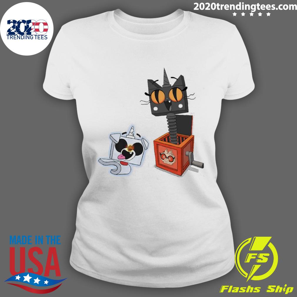 Nice kitty-in-a-box With Prince Zerocorn - Adult & Kids T-Shirts, Sweatshirts & Hoodies apparel design preview 3