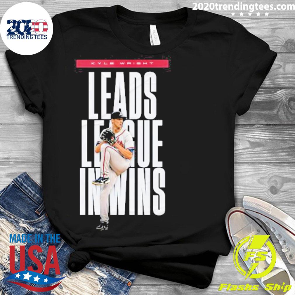 Nice kyle Wright Leads League In Wins - Adult & Kids T-Shirts, Sweatshirts & Hoodies apparel design preview 3