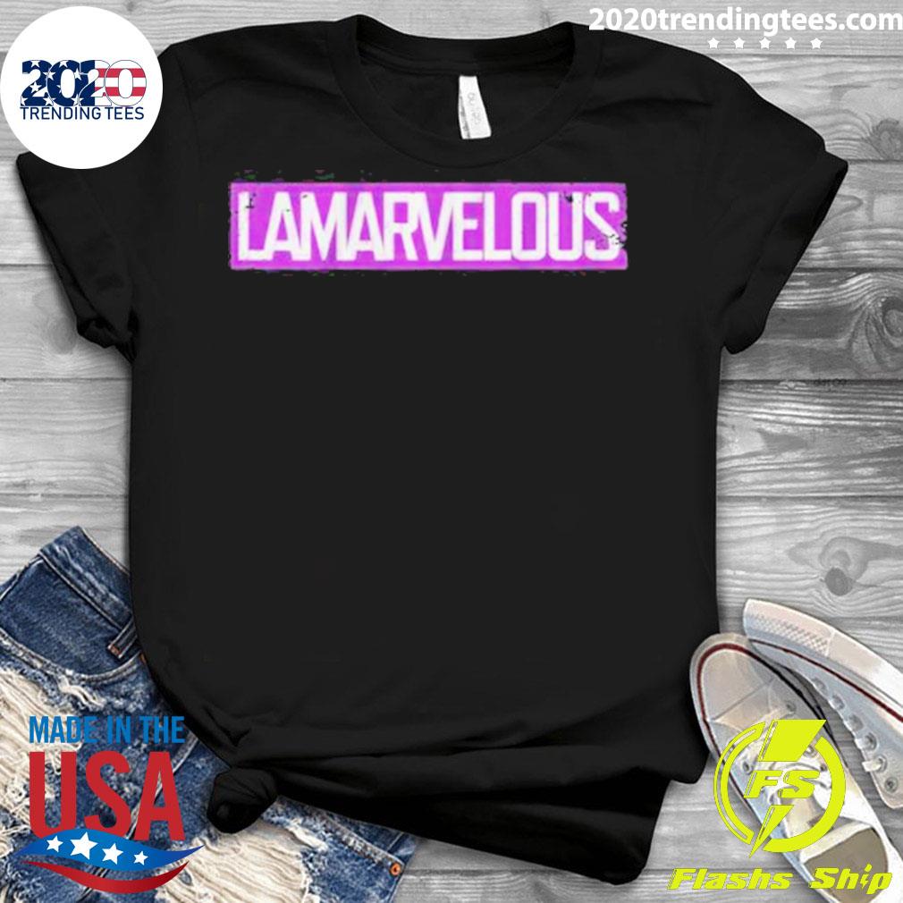 Nice lamar Jackson Lamarvelous - Adult & Kids T-Shirts, Sweatshirts & Hoodies apparel design preview 3